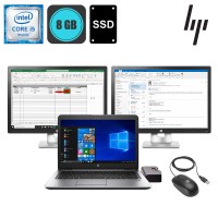 HP EliteBook 840 G3 - Core i5 + 2 x HP EliteDisplay E242 24'' + Docking station